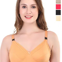 Liigne Women Pack Of 5 Full Coverage Cotton Maternity Bra-image-71
