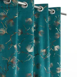 Myntra Elegant Homes Teal Polyester Window Curtain-picture-49