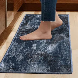 HOMEMONDE Blue Printed Non-Slip Runner-36