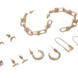 YouBella Set Of 6 Gold-Plated Artificial Stones Studded Circular Shaped Studs image 2