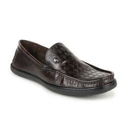 BRITMEN Men Textured Leather Loafers-image-81