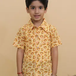Vastrarth Boys Standard Graphic Printed Cotton Opaque Regular Fit Casual Shirt-image-45