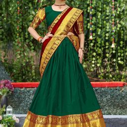 Aatvi Semi-Stitched Silk Lehenga & Blouse-image-14