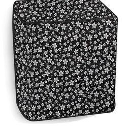 The Furnishing Tree Washing Machine Cover Floral Pattern Black Compatible for Whirlpool 6.5Kg Semi--36
