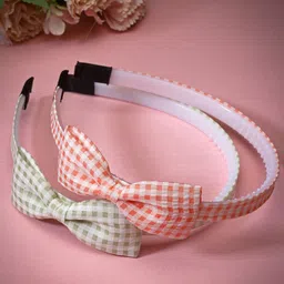 Stoln Set Of 2 Bow Designed printed Hair Bands-8