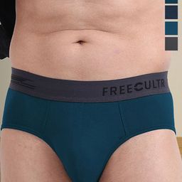 FREECULTR Pack Of 4 Mid Rise Breathable Basic Briefs - FC-B-MRB-SPB-MB-AG-04_S-picture-14