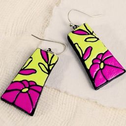 Mridah Floral Drop Earrings-image-7