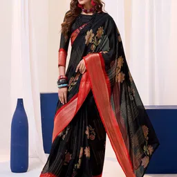DIVASTRI Woven Design Zari Silk Blend Saree-picture-23
