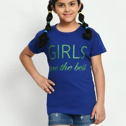 BAESD Girls Typography Printed Applique T-shirt-picture-3