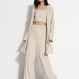 SHOWOFF Crop Top With Trousers & Shrug Co-Ords-picture-27