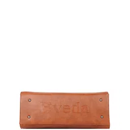 EVEDA Checked Textured Structured Handbag With Detachable Sling Strap image 5