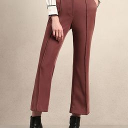 Vero Moda Women Solid Regular Fit High-Rise Cropped Trousers-image-61