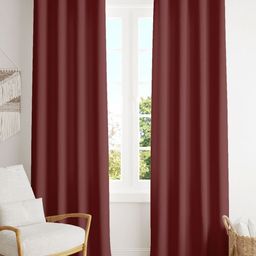 Parda Online Maroon Black Out Door Curtain-image-36