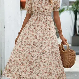 JC Mode Floral Print Fit & Flare Midi Dress-image-72
