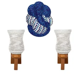 Somil Indore Mosaic Decorative Lamp Combo of Matching Wall Lamp & Blessing God Ganesh Wall Lamp, Multi Compatible with LED, Size: 13 X 13 X 27 Cm, Pack of 3.-image-78
