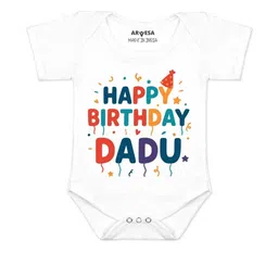 arvesa Happy Birthday Dadu Printed Romper-picture-48