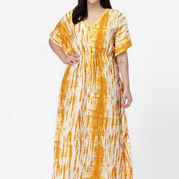 CHUI MUIWomen Kaftan Printed Maxi Nightdress-image-5