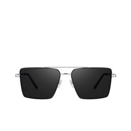 SPADEACES Black Lens & Silver-Toned Rectangle Sunglasses HQ SILVER BLACK SQUARE -92_15_10-picture-6