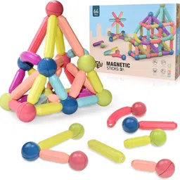 happy hues Magnetic Building Block STEM Toy for Kids Magnetic Sticks and Balls Set-picture-12