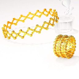 SOLIBELLE Women Gold-Plated Link Bracelet-image-40
