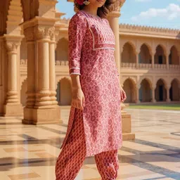 SZN Women Floral Printed Cotton Kurta with Salwar-picture-29