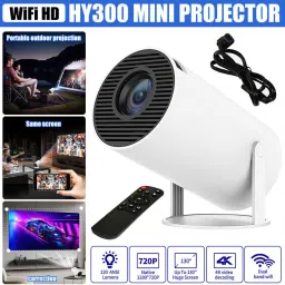 dkian HY300 Android wifi BT auto keystone correction UHD USB HDMI Playstore OTT app 4000 lm LCD Corded Mobiles Portable Projector image 3