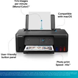 Canon PIXMA MegaTank G1730 Single Function Color Ink Tank Printer with Black (70 ml) & Color (40 ml) ink bottles image 4