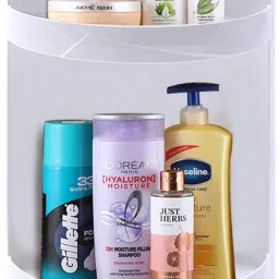 360° Rotate Corner Shelf Rack Plastic Wall Shelf-11