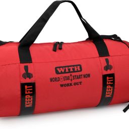 4 L Hand Duffel Bag - Men & Women black Sports Duffel with Shoe Compartment & Detachable Belt - Red - Regular Capacity-image-80