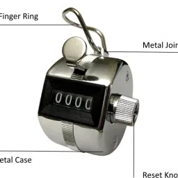 voltegic ® Hand Held 4 Digit Manual Mechanical Click Counter Analog Tally Counter image 5