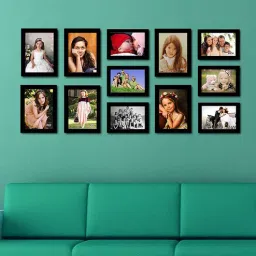 elegant arts and frames Set Of 12 Black Wood Enginered Collage Photo Frames-picture-33