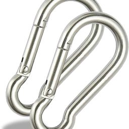 3 Inch Stainless Steel Spring Snap Hook Carabiner, 316 Stainless Steel Clips Locking Carabiner-24