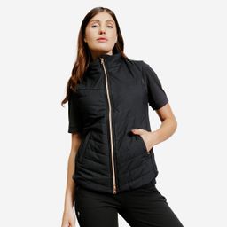 Women's Sleeveless Horse Riding Down Jacket 500 - Black/Pink Golden Zip-image-99