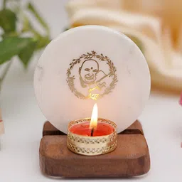 HOMEARTE White Wood Candle Holder-image-105