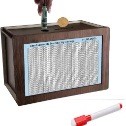 Piggy Bank for Kids Wooden Money Bank for Adults, Kids Coin Box Coin Bank-image-4