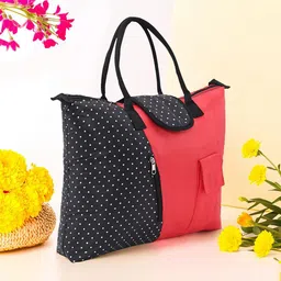 Kuber Industries Set Of 3 Checked Shopper Foldable Shoulder Bags image 2