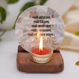 HOMEARTE Off White Wood Candle Holder-image-36