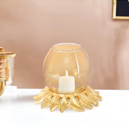 THE HOME CO. Gold-Toned Lotus Candle Holder-image-27