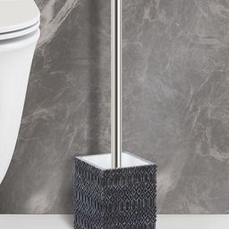 OBSESSIONS  Charcoal Textured Toilet Brush With Holder-16