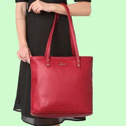 Lavie Women Red Solid Pavo Shoulder Bag-5