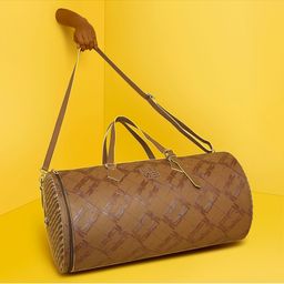 EUME Brown Printed Medium Duffel Bag-31