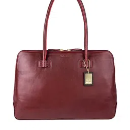 Hidesign Red Solid Leather Shoulder Bag-56