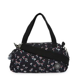 BAOMI Black Floral Printed Bowling Shoulder Bag-1