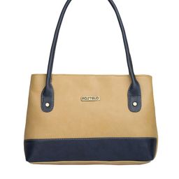 Fostelo Beige & Navy Blue Colourblocked Shoulder Bag-30