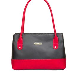 Fostelo Black & Red Colourblocked Shoulder Bag-6