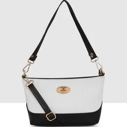 ESBEDA Colourblocked Structured Lightweight Dual Handle Sling Bag-42