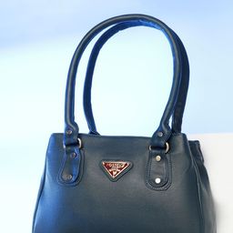 Fostelo Blue Solid PU Swagger Handheld Bag-image-16