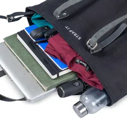 STRAP IT Black Structured Shoulder Bag image 2