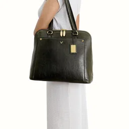 Hidesign Women Leather Oversized Structured Shoulder Bag-18