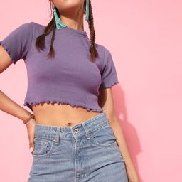 STREET 9 Women Elegant Lavender Solid Top-image-87